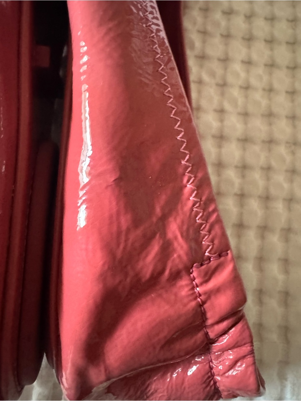 Tory Burch Red Patent Leather Logo Ballet Flats - Picture 5 of 12